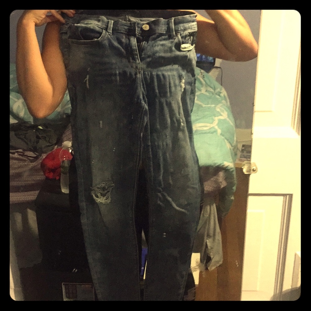 Distressed jeans